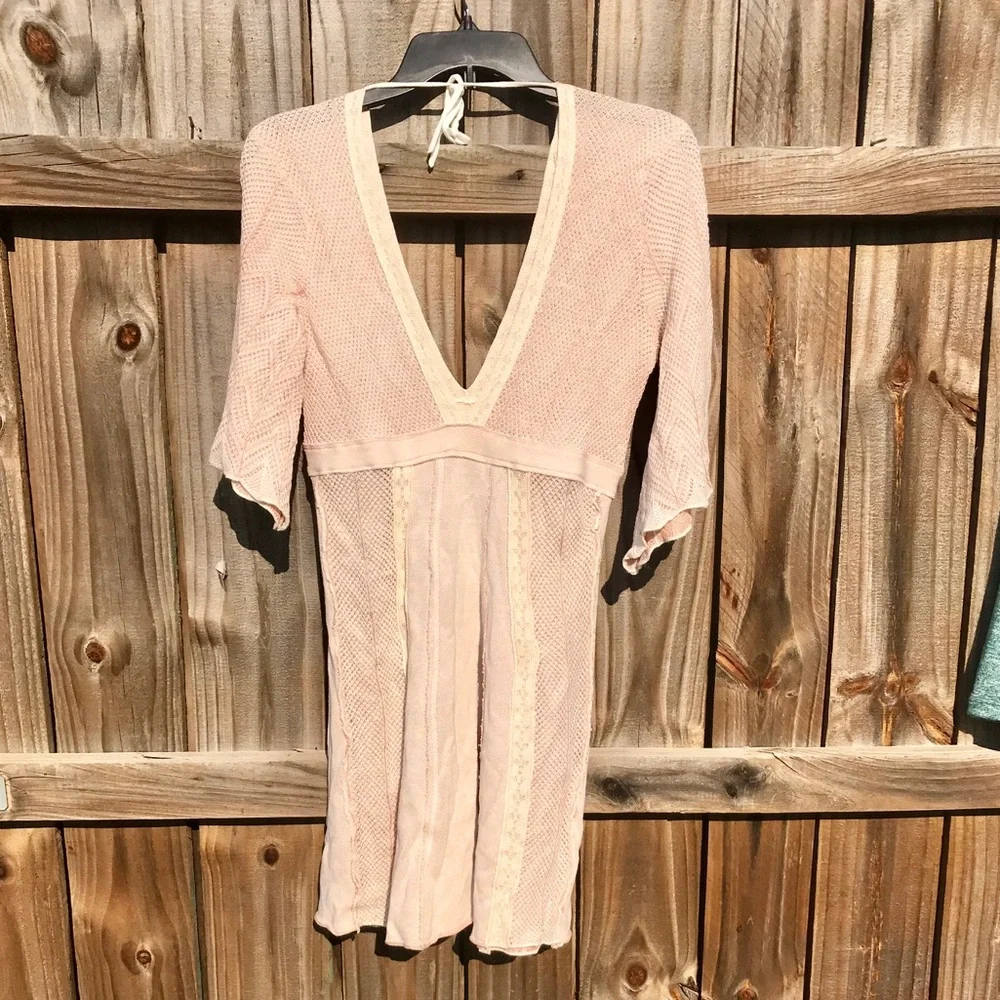 Free People Retro Dress Mini Pretty Girly Boho Western Country Girl Deadstock